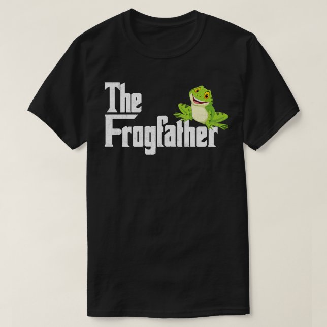 The Frog Father Distressed Funny Frog Catcher  T-Shirt (Design Front)