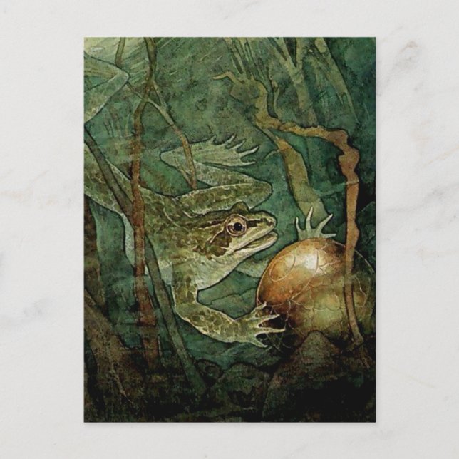 “The Frog Prince and the Golden Ball” by Edmund Du Postcard (Front)