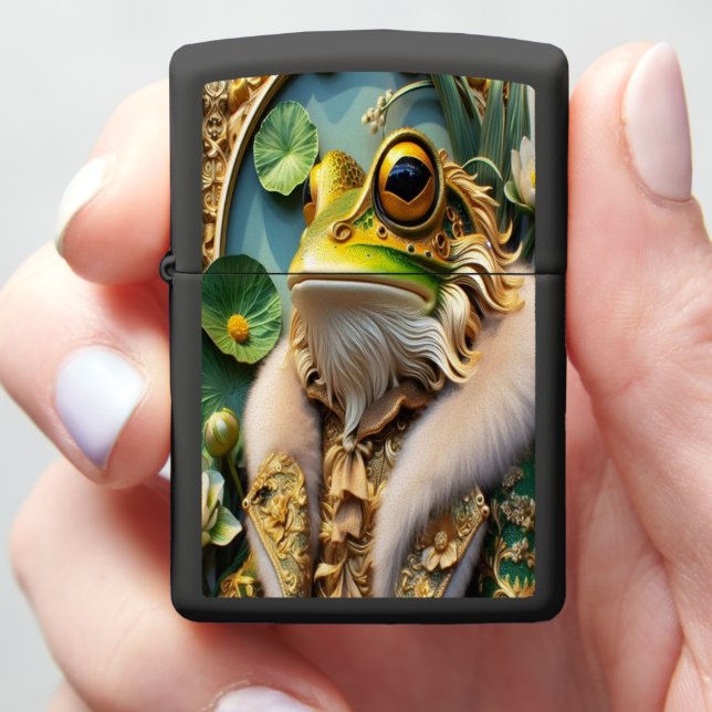 The Frog Prince in a Gilded Frame Zippo Lighter (In Hand)