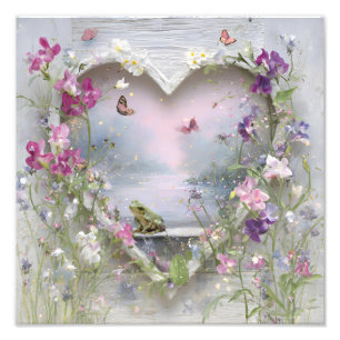 The Frog Prince of the Lavender Mist Photo Print