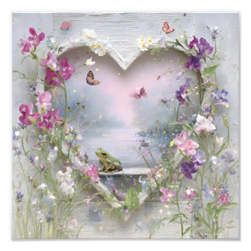 The Frog Prince of the Lavender Mist Photo Print