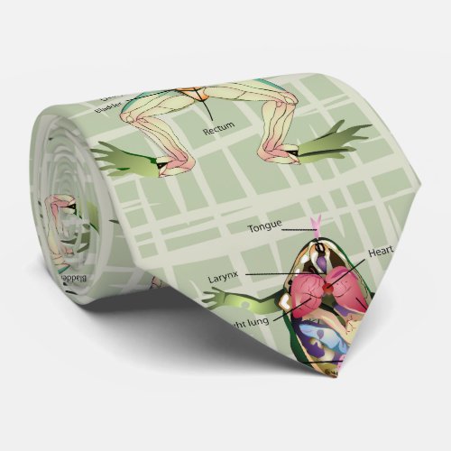 The Frogs Anatomy Green Neck Tie