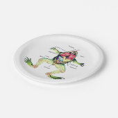 The Frog's Anatomy Illustration Paper Plates (Angled)
