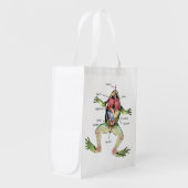 The Frog's Anatomy Illustration Reusable Grocery Bag (Front Side)
