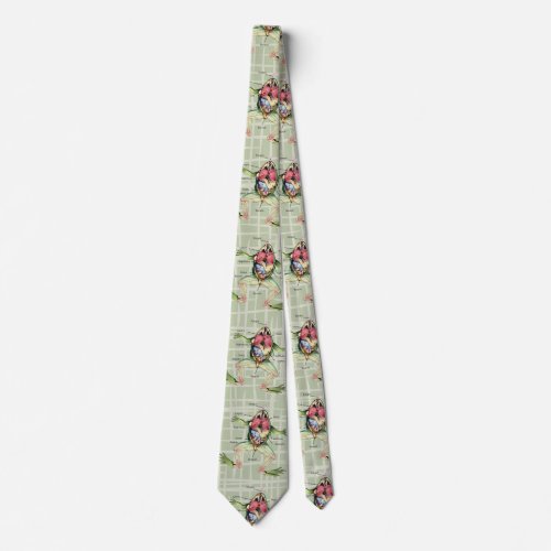 The Frogs Anatomy Illustration Tie