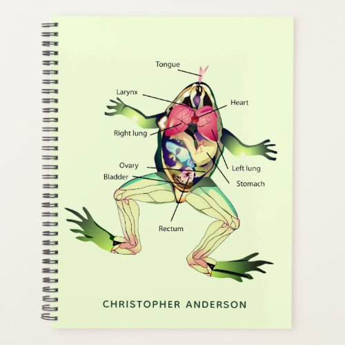 The Frogs Anatomy Personalized Green Planner