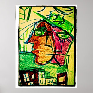 the front and the side drawing poster