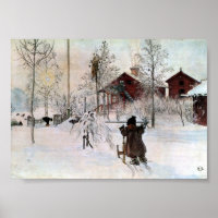 The Front Yard and Wash House in the Snow