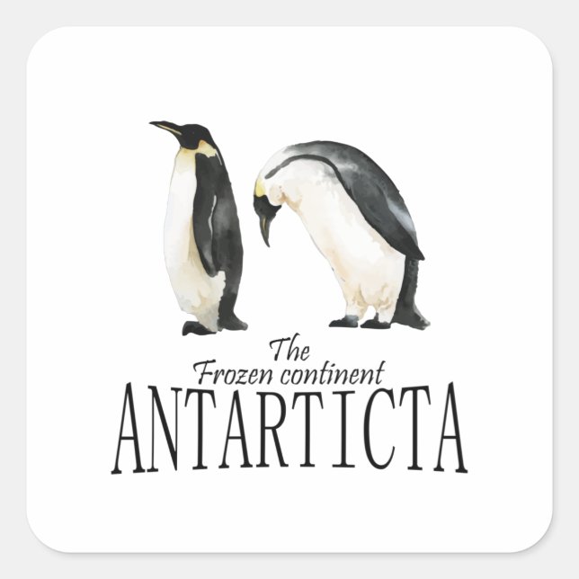 The Frozen Continent Antarctica Square Sticker (Front)