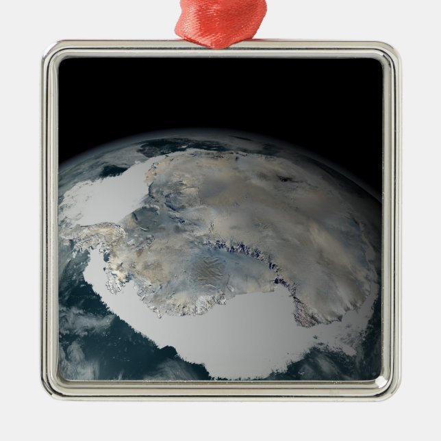 The frozen continent of Antarctica Metal Ornament (Front)