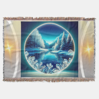 The Frozen Mirror" Throw Blanket