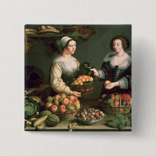 The Fruit and Vegetable Seller Pinback Button
