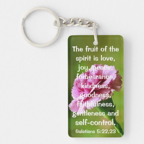 The fruit of the Spirit bible verse Keychain