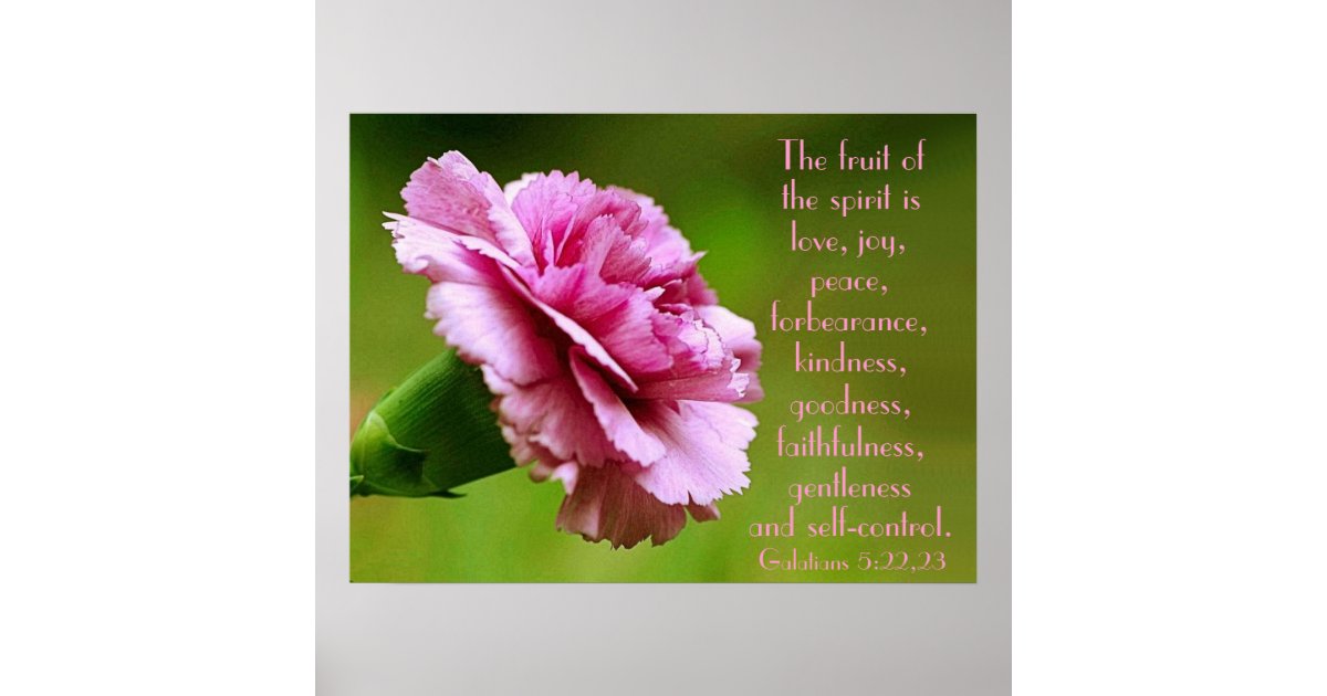 The fruit of the spirit bible verse reminder poster | Zazzle