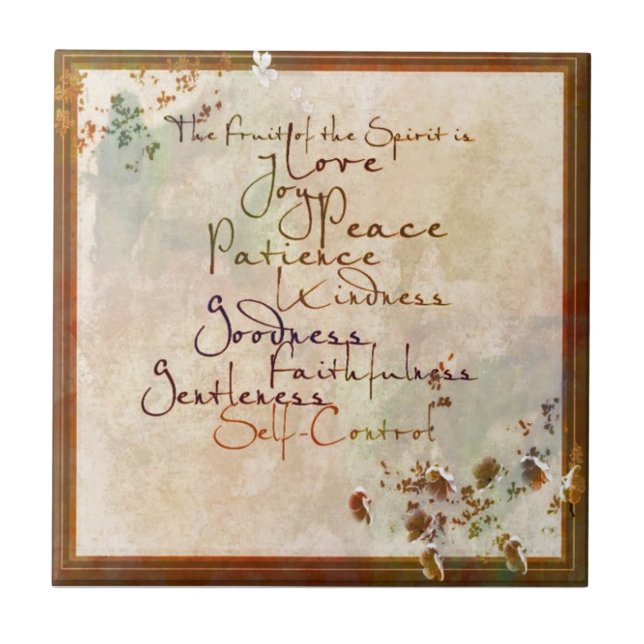 The Fruit of the Spirit Ceramic Tile (Front)