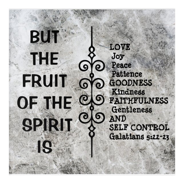 The Fruit of the Spirit Christian Acrylic Print (Front)