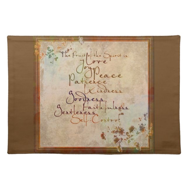 The Fruit of the Spirit Cloth Placemat (Front)