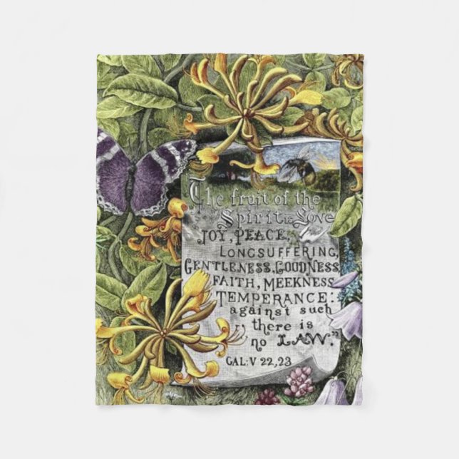 The Fruit Of The Spirit Fleece Blanket (Front)