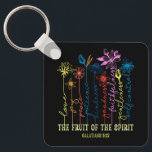 The Fruit Of The Spirit Galatians 5 22 Floral Chri Keychain<br><div class="desc">Christian t-shirt is a great way to share your beliefs with others. Whether you're attending church services or just hanging out with friends, Show off your faith and express ur love for Jesus Christ with this amazing Christianity tshirt. From Bible verses to inspiring messages. Perfect for church, bible study, or...</div>