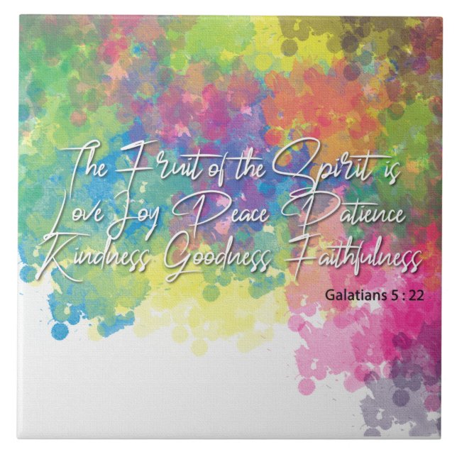 The Fruit of the Spirit - Galatians 5 Ceramic Tile (Front)