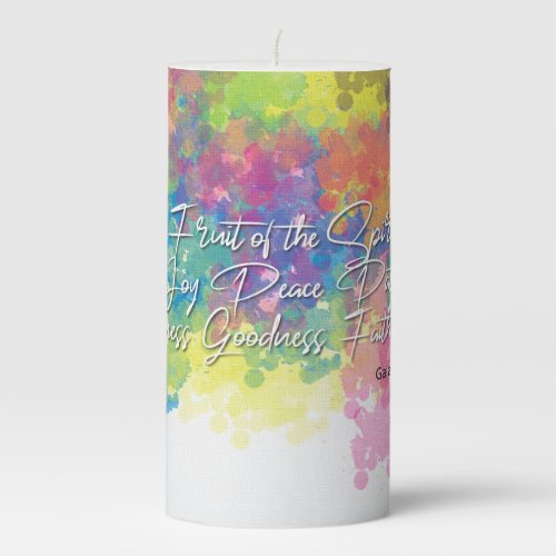 The Fruit of the Spirit _ Galatians 5 Pillar Candle