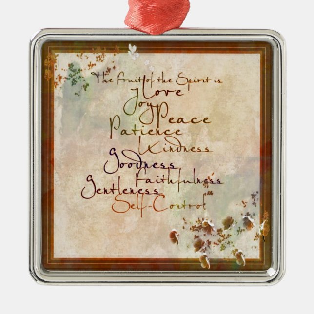The Fruit of the Spirit Metal Ornament (Front)