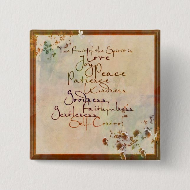 The Fruit of the Spirit Pinback Button (Front)
