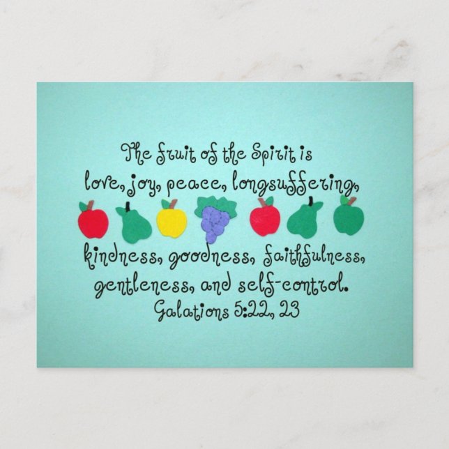 The fruit of the Spirit... Postcard (Front)