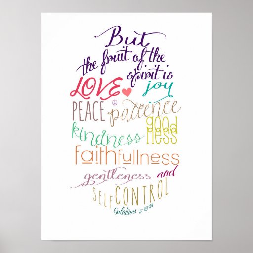 The Fruit of the Spirit Poster | Zazzle