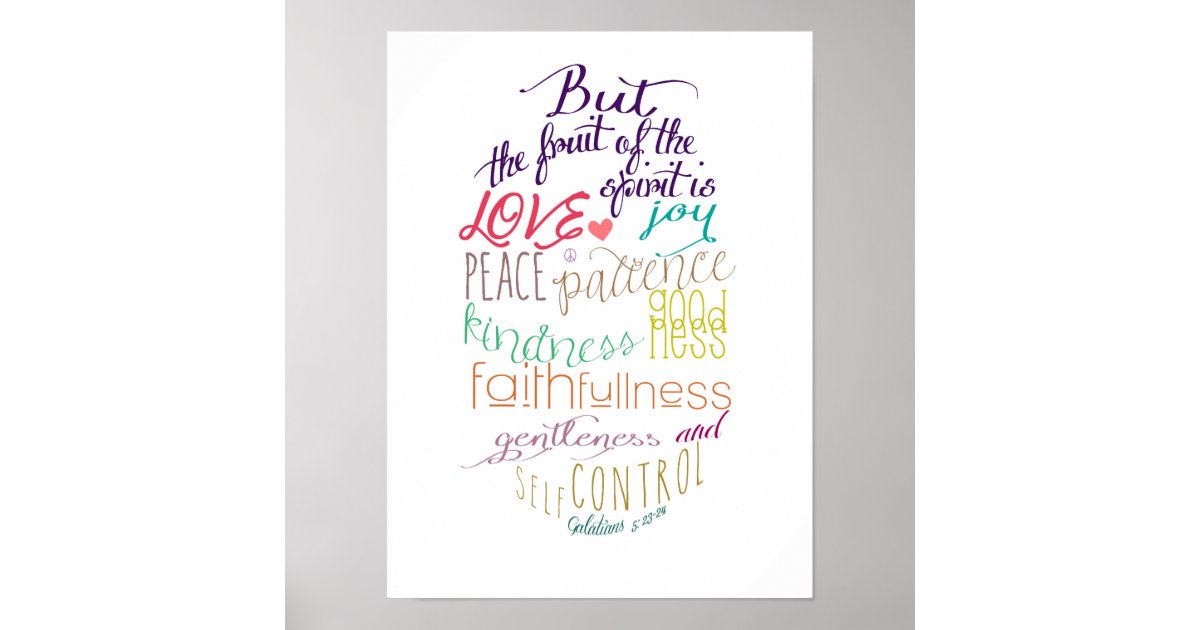 The Fruit of the Spirit Poster | Zazzle