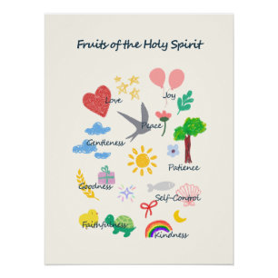 The Fruit of the Spirit Poster-Christian Wall Art
