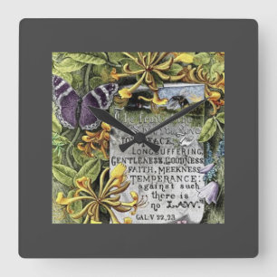 The Fruit Of The Spirit Square Wall Clock