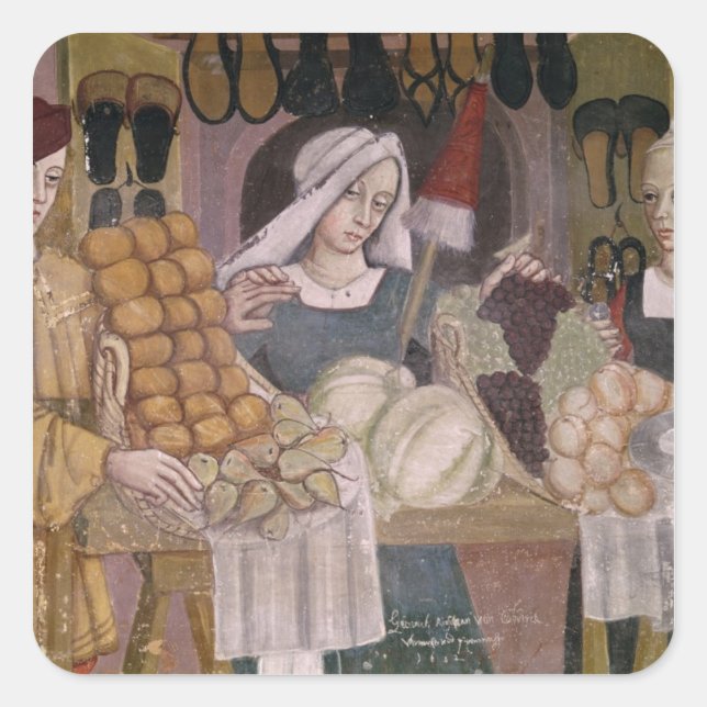 The Fruit Sellers' Stand Square Sticker (Front)