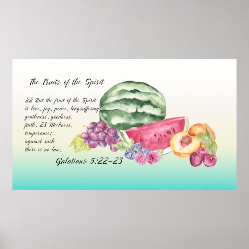 The Fruits of the Spirit Galatians Poster