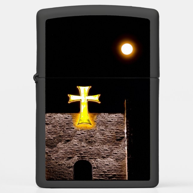 The Full Moon and the Maltese Cross Zippo Lighter (Front)
