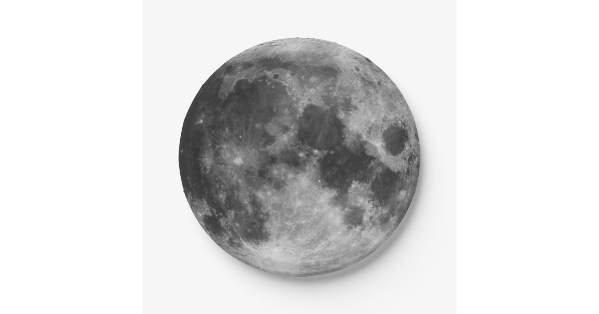 The Full Moon Paper Plates | Zazzle