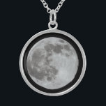 The Full Moon Sterling Silver Necklace<br><div class="desc">A captivating vision of black and white. The Full Moon: haunting,  beautiful,  glorious. Share a little beauty with this necklace today.</div>