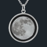 The Full Moon Sterling Silver Necklace<br><div class="desc">A captivating vision of black and white. The Full Moon: haunting,  beautiful,  glorious. Share a little beauty with this necklace today.</div>