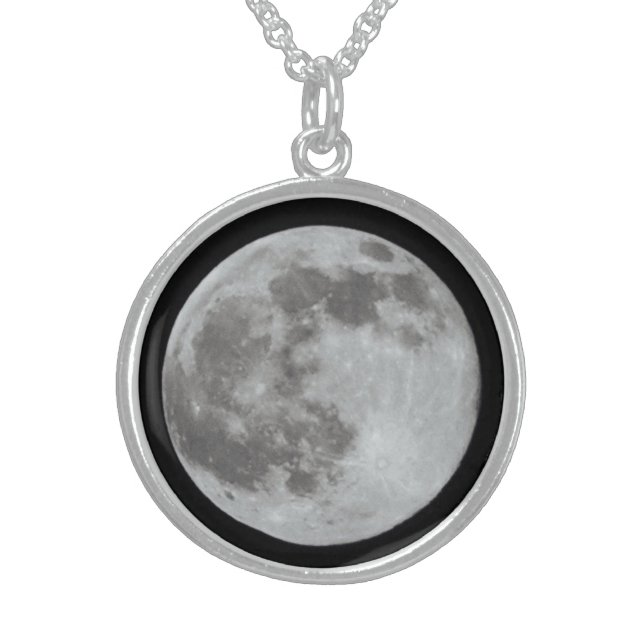 The Full Moon Sterling Silver Necklace (Front)