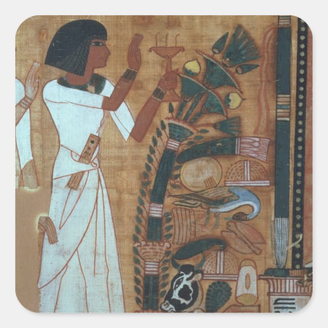 The Fumigation of Osiris, page from the Book of th Square Sticker (Front)