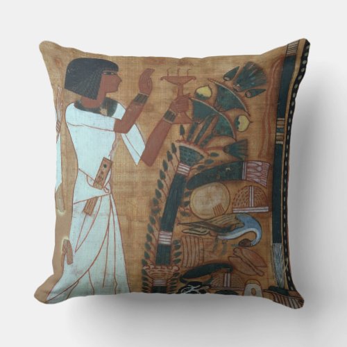 The Fumigation of Osiris page from the Book of th Throw Pillow