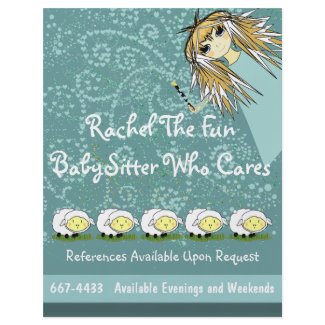 The Fun BabySitter Who Cares Flyer