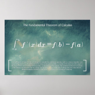 The Fundamental Theorem of Calculus - Math Poster