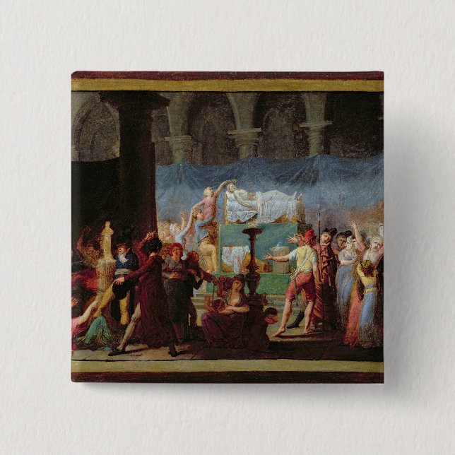 The Funeral of Marat in the Ancient Church Pinback Button (Front)