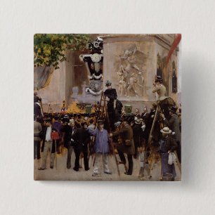 The Funeral of Victor Hugo Pinback Button