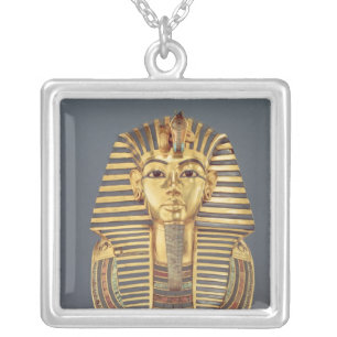 The funerary mask of Tutankhamun Silver Plated Necklace
