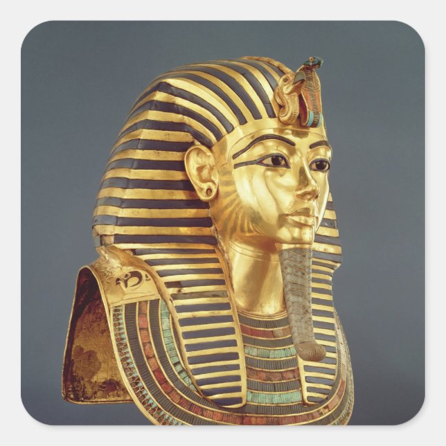 The funerary mask of Tutankhamun Square Sticker (Front)