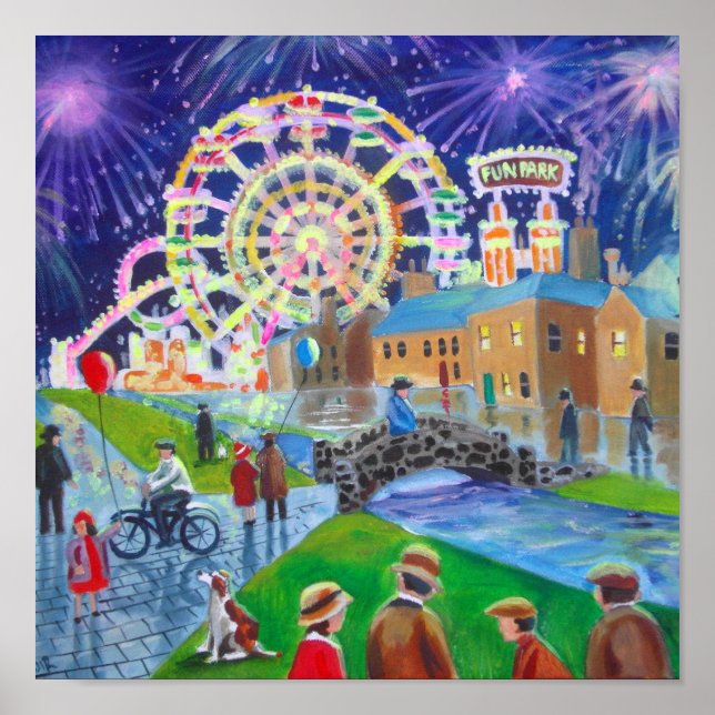the FunFair oil painting Gordon Bruce art Poster (Front)