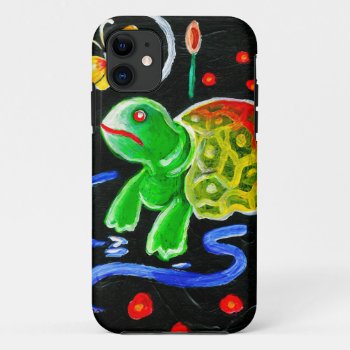 The Funky Turtle Iphone 11 Case by ArtsyKidsy at Zazzle