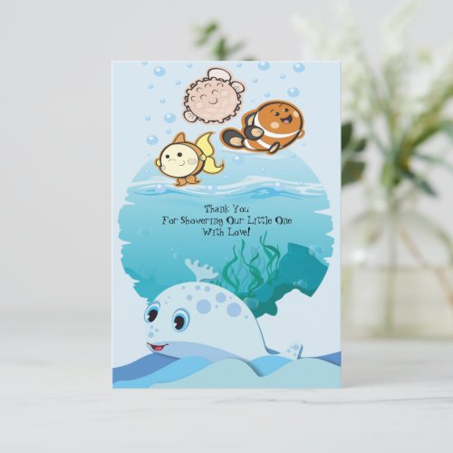 The Funniest Under Sea Life Thank You Card